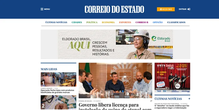 Portal Correio do Estado na DothNews
