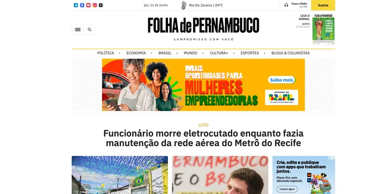 Portal Folha de Pernambuco na DothNews